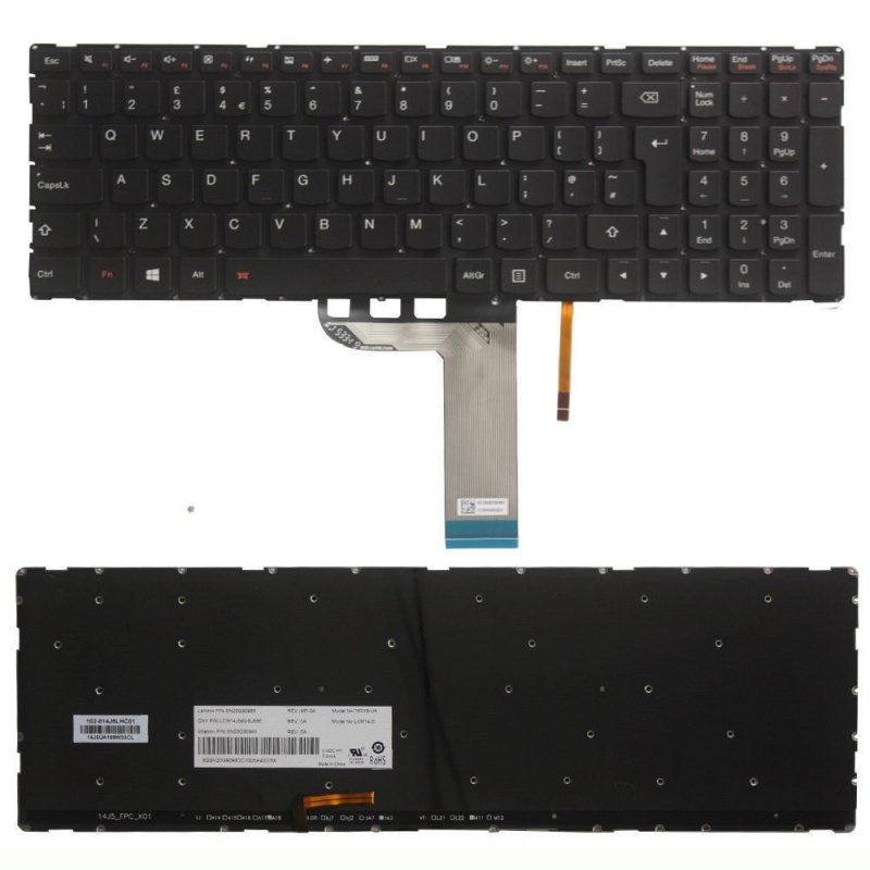 Tastiera Retroilluminata UK Per Lenovo Yoga 500-15 (500-15IBD, 500-15ISK) - Nuova