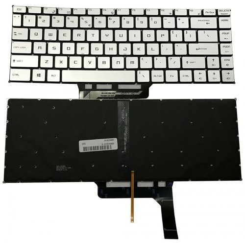Πληκτρολόγιο MSI GS65 GS65 Stealth GS65VR MS-16Q2, Ασήμι με Backlit, US