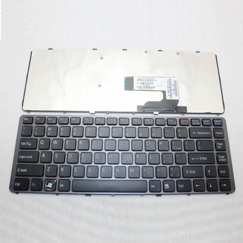 Tastatura Sony Vaio VGN-NW, Neagra, Cu Rama Gri, US/UK