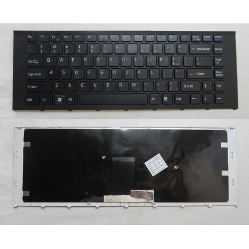 Tastatura Sony Vaio VPC-EA, Neagra, Cu Rama Neagra, US/UK