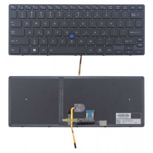 Πληκτρολόγιο Toshiba Tecra X40-D, Μαύρο με Backlit, US/UK