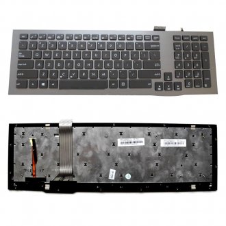 Tastatura Asus G75 G75VW G75VX, Neagra, Cu Rama Gri, Cu iluminare, US/UK