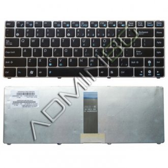Tastatura Asus U20A UL20 UL20A Eee PC 1201, Neagra, Cu Rama Arginitie, US/UK