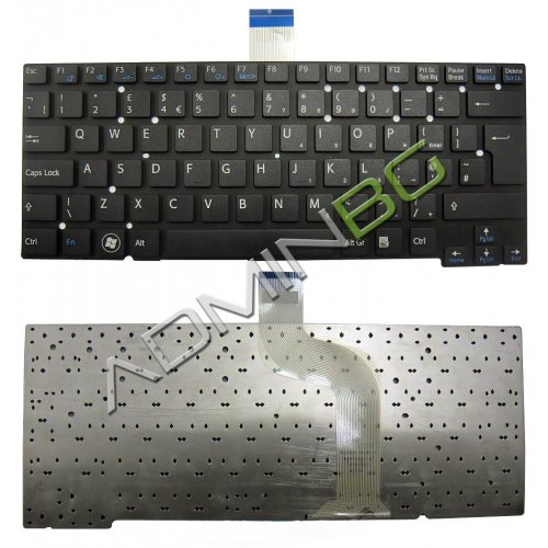 Tastatura Sony Vaio SVT13, Neagra, Fara Rama, UK (+BG Print)