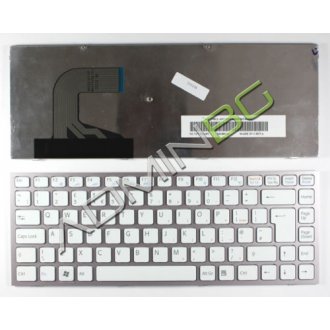 Πληκτρολόγιο Sony Vaio VPC-S Series, άσπροa Ροζ, US/UK