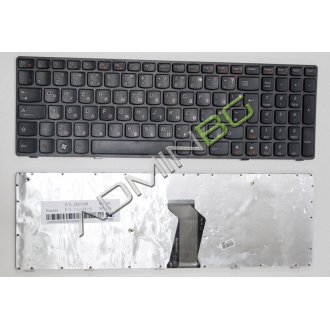 Tastatura Lenovo IdeaPad B570 B575 B580 V570, Neagra, Cu Rama Violet, US/UK (+BG Print)