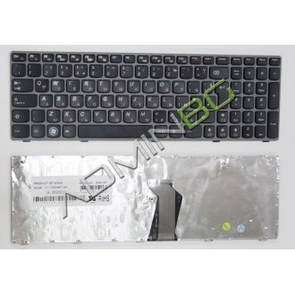Tastatura Lenovo IdeaPad G570 G575 Z560 Z565, Neagra, Cu Rama Gri, US/UK (+BG Print)