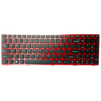 Tastatura Lenovo IdeaPad G580 G585, Neagra, Cu Rama Rosu, US/UK (+BG Print)